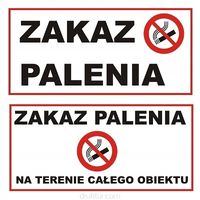 Zakaz palenia naklejka samoprzylepna ostrzegawcza