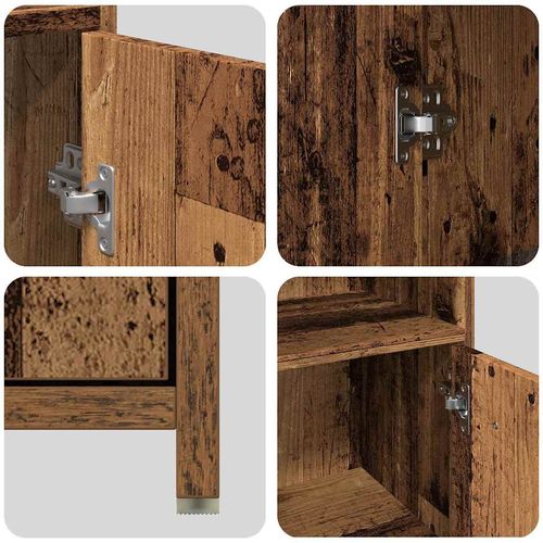 3-częściowy zestaw mebli łazienkowych, kolor starego drewna na Arena.pl