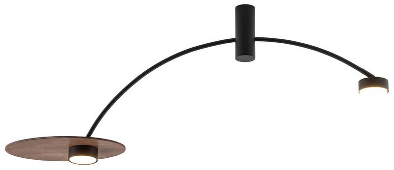 Lampa sufitowa Heft 10356 na wysięgniku czarna drewniana zdjęcie 4