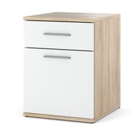 Szafka Nocna Wąska 1 Szuflada 40cm Stolik Nakastlik Olga Sonoma Biały Mat