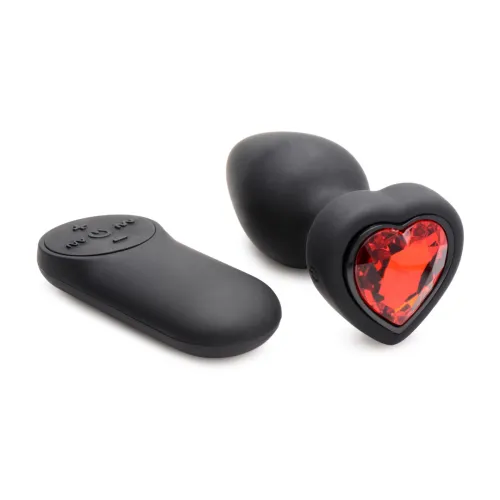 xr brands red heart gem mini silikonowy korek analny z pilotem led na Arena.pl
