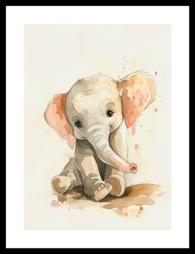 Plakat 25x35cm Siwy Słonik na Arena.pl