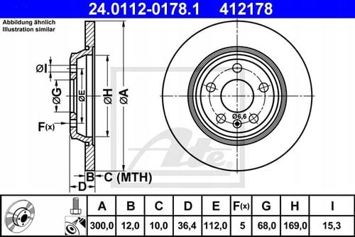 TARCZA HAM PRZOD 320X30 V ATE na Arena.pl