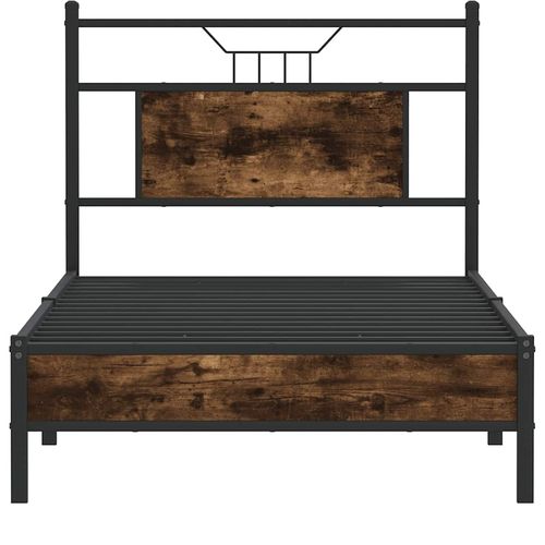 Łóżko bez materaca, przydymiony dąb, 75x190 cm na Arena.pl