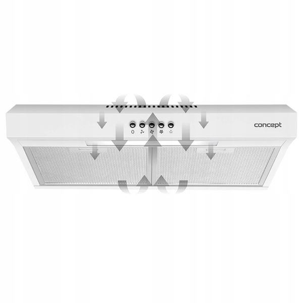 Okap podszafkowy 50cm Concept OPP1250wh Ultra SLIM zdjęcie 4