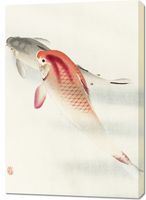 Obraz 70x100cm Two Carp, Koson Japoński Vintage do Salonu