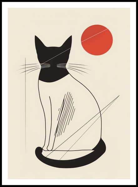 Plakat 64x90cm Czerwony Krąg zdjęcie 3