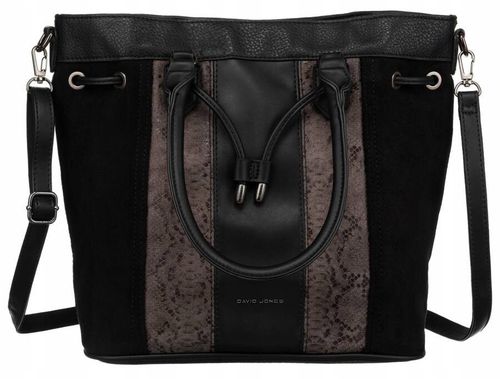 torba damska ze skóry ekologicznej z motywem skóry węża - david jones na Arena.pl