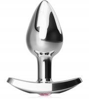 ANAL PLUG STALOWY SEX KOREK ANALNY Z KRYSZTAŁKIEM METALOWA WTYCZKA ANALNA
