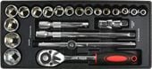 WKŁAD ZESTAW NASADEK GRZECHOTKĄ 1/2 10-32mm KLUCZE