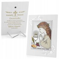 Srebrny obrazek pamiątka I KOMUNII ŚWIĘTEJ prezent