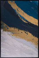 Obraz dekoracyjny Abstrakcja oprawiony 60X90 biały+niebieski+złoty