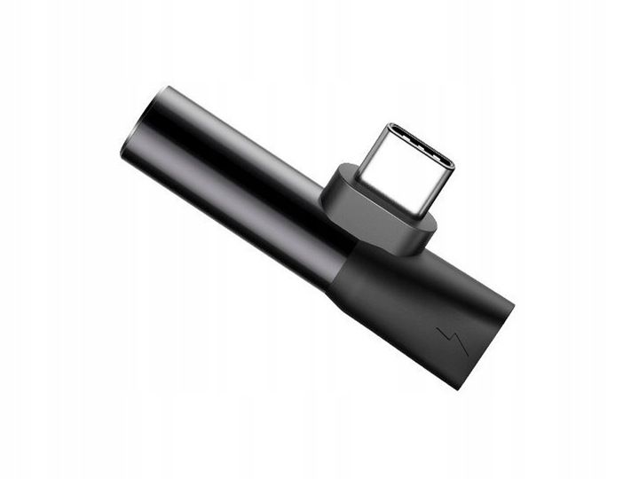 Adapter Audio Baseus USB-C do Mini Jack 3.5mm + USB-C (czarny) zdjęcie 3