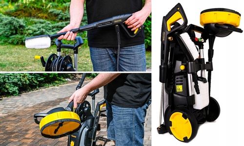 Myjka ciśnieniowa pompa mosiężna 3200W Indukcja 350bar ZESTAW PRO na Arena.pl