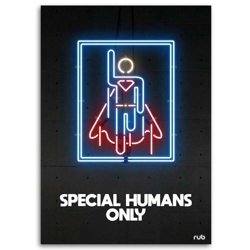 Obraz na płótnie – Canvas, Neony Superman 50x70 na Arena.pl