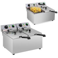 frytownica podwójna gastronomiczna elektryczna 230 v 2 x 3200w 2 x 8 l