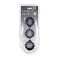 liquid silicone ball strap set of 3 - s/m/l - black