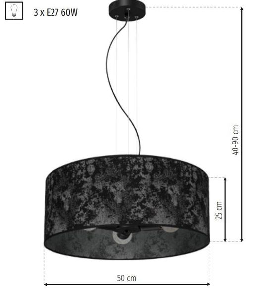 LAMPA WISZĄCA SATINO SILVER 3XE27 zdjęcie 5