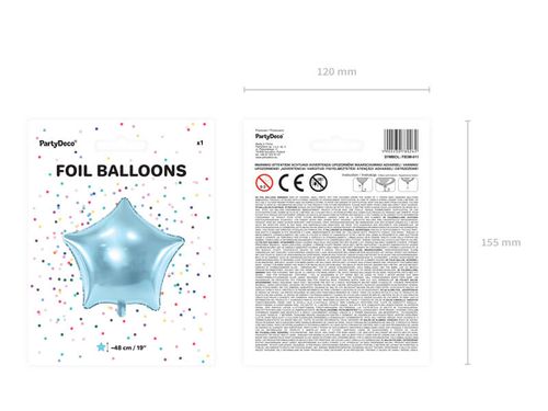 Balon foliowy gwiazda niebieski, 48 cm na Arena.pl
