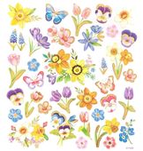 NAKLEJKI - KWIATKI, 35 SZT. DPNK-097 DP CRAFT