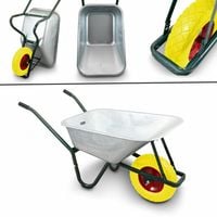 Taczka ogrodowa z żółtym kołem PU do 250kg 100l