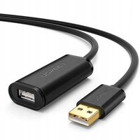 Kabel USB 2.0 UGREEN US121 Aktywny 5m Wzmacniacz Sygnału Czarny