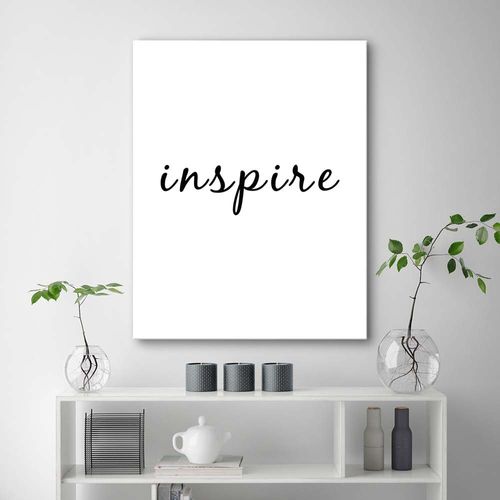 OBRAZ NA PŁÓTNIE Napis Inspire Typografia 70x100 na Arena.pl
