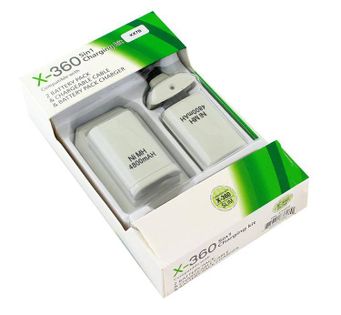 ZESTAW XBOX 360 ŁADOWARKA 2 AKUMULATORY BATERIE + KABEL USB