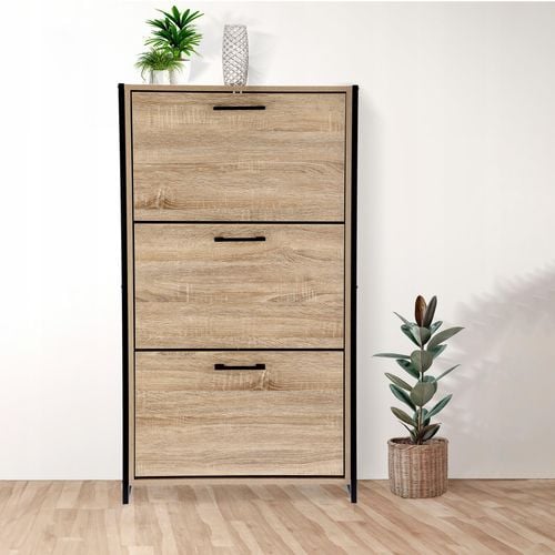 szafka na buty regał 3 komory obuwie komoda pojemna do przedpokoju loft na Arena.pl