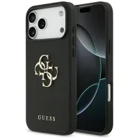 etui guess grained big 4g & classic logo na iphone 17 pro max - czarne