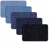 Zestaw 5 szt łatki jeans naprasowanki TERMO ŁATA  F72_Prostokąt