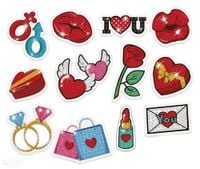 haft diamentowy - naklejki love 3801