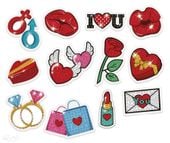 haft diamentowy - naklejki love 3801