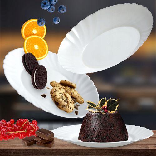 TALERZYK DESEROWY TALERZ NA CIASTO BIAŁY 20cm 1szt na Arena.pl