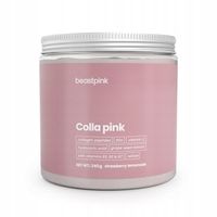 KOLAGEN DLA KOBIET COLLA PINK PROSZEK BEZ CUKRU - BeastPink 240g truskawka