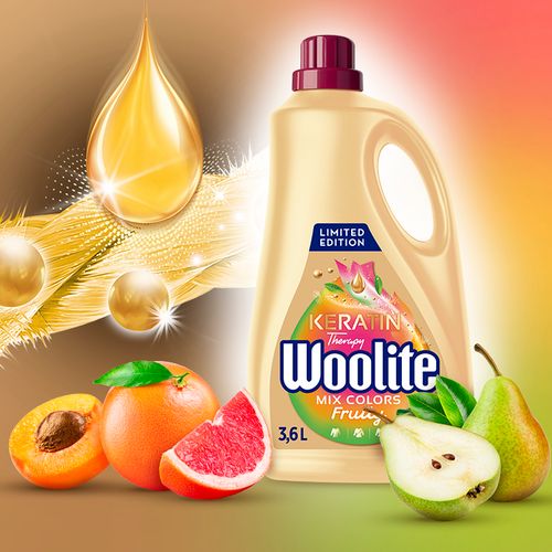 Woolite Płyn Do Prania KOLORÓW Owocowy Molerowy Zapach Keratin Therapy 3,6l na Arena.pl