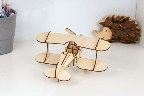 Samolot dwupłatowy, puzzle 3D 18 el. na Arena.pl