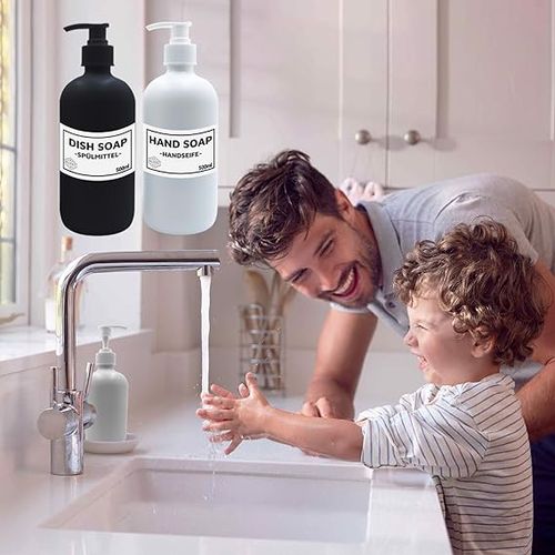 Dozownik do Mydła Szamponu Szklany 500ml 2szt na Arena.pl