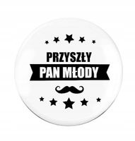 Przypinka Przyszły Pan Młody gadżet na Wieczór Kawalerski