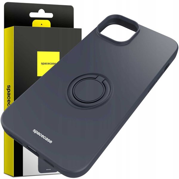 Spacecase Silicone Ring Iphone 15 Plus Black zdjęcie 8