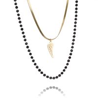 Naszyjnik stal chirurgiczna pozłacana 14k gold NST1433