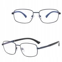 Męskie okulary Zerówki Blue Light do Komputera Oprawki Stalowe + AKCESORIA