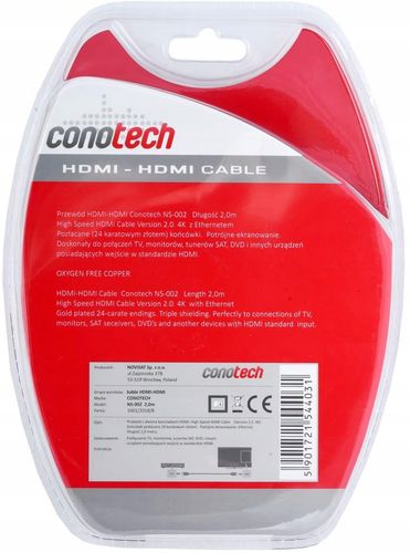 Kabel HDMI 2.0 Conotech NS-002 2 m na Arena.pl