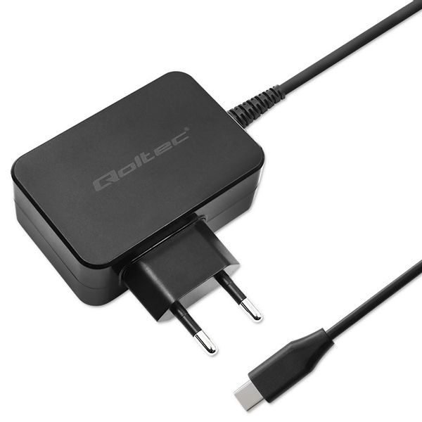 Qoltec Ładowarka GaN POWER PRO 1xUSB-C 45W 5-20V 2.25-3A Czarna zdjęcie 11