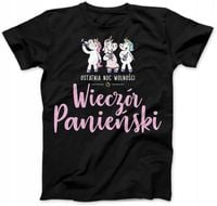 Koszulka Damska Wieczór Panieński Czarna 2XL Wieczór Panieński