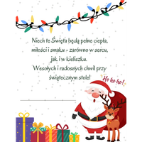 ETYKIETA ŚWIĄTECZNA ŻYCZENIA MIKOŁAJ 10 sztuk