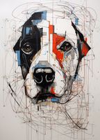 Plakat 13x18cm Przyrysowany Psiak