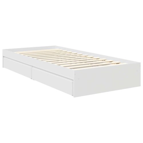 Łóżko z miejscem do przechowywania z szufladą Biały 90 x 190 cm na Arena.pl