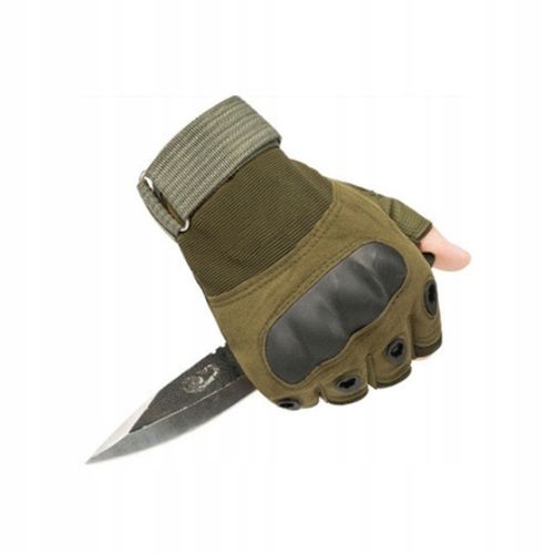 RĘKAWICE TAKTYCZNE BOJOWE rozm. XL SURVIVAL MILITARNE RĘKAWICZKI BEZ PALCÓW na Arena.pl