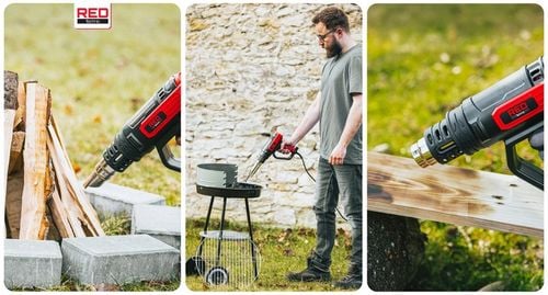 OPALARKA ELEKTRYCZNA Z REGULACJĄ 2 BIEGI LCD 50-650°C 2200W MOCNA +5 na Arena.pl